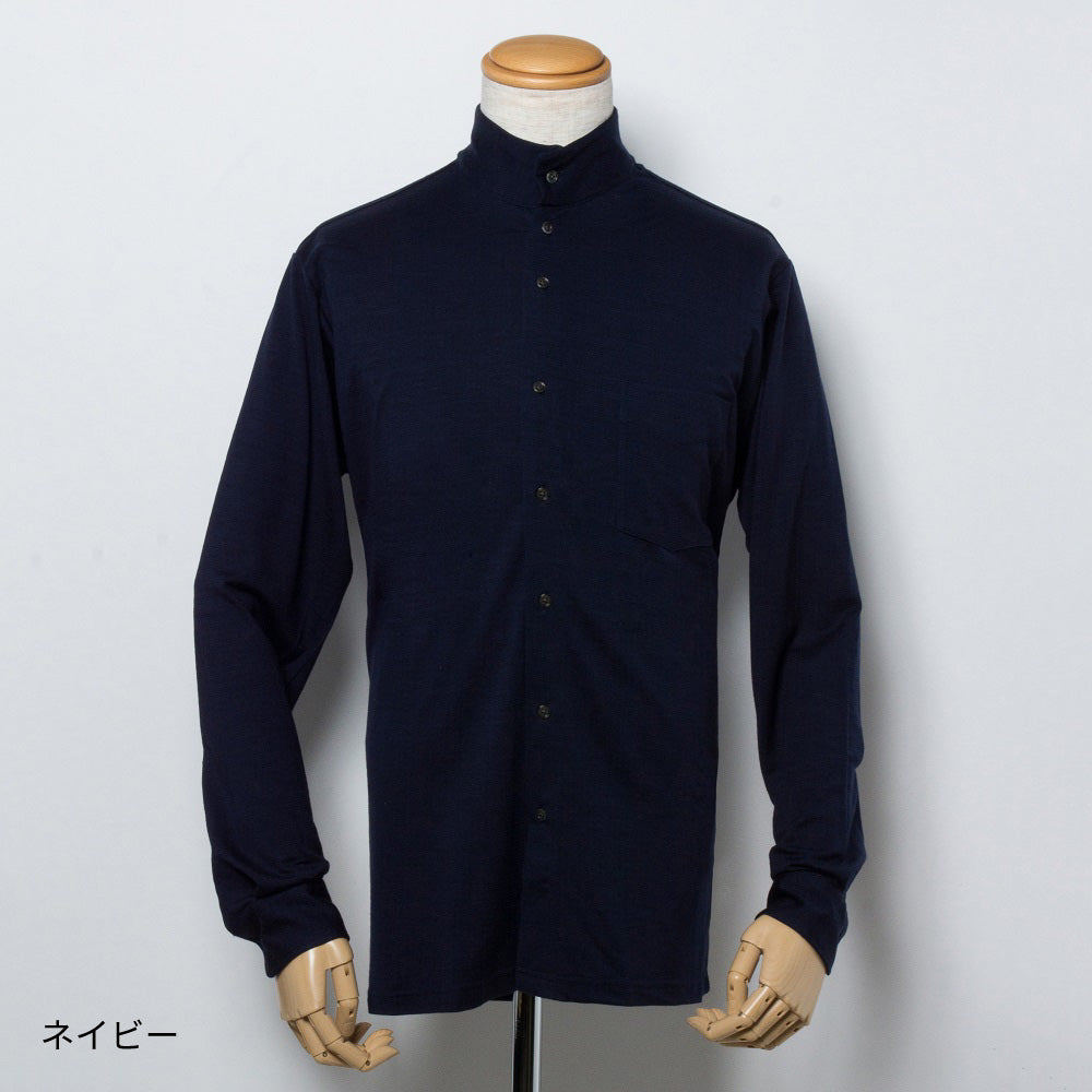 ラップネックカラーシャツ