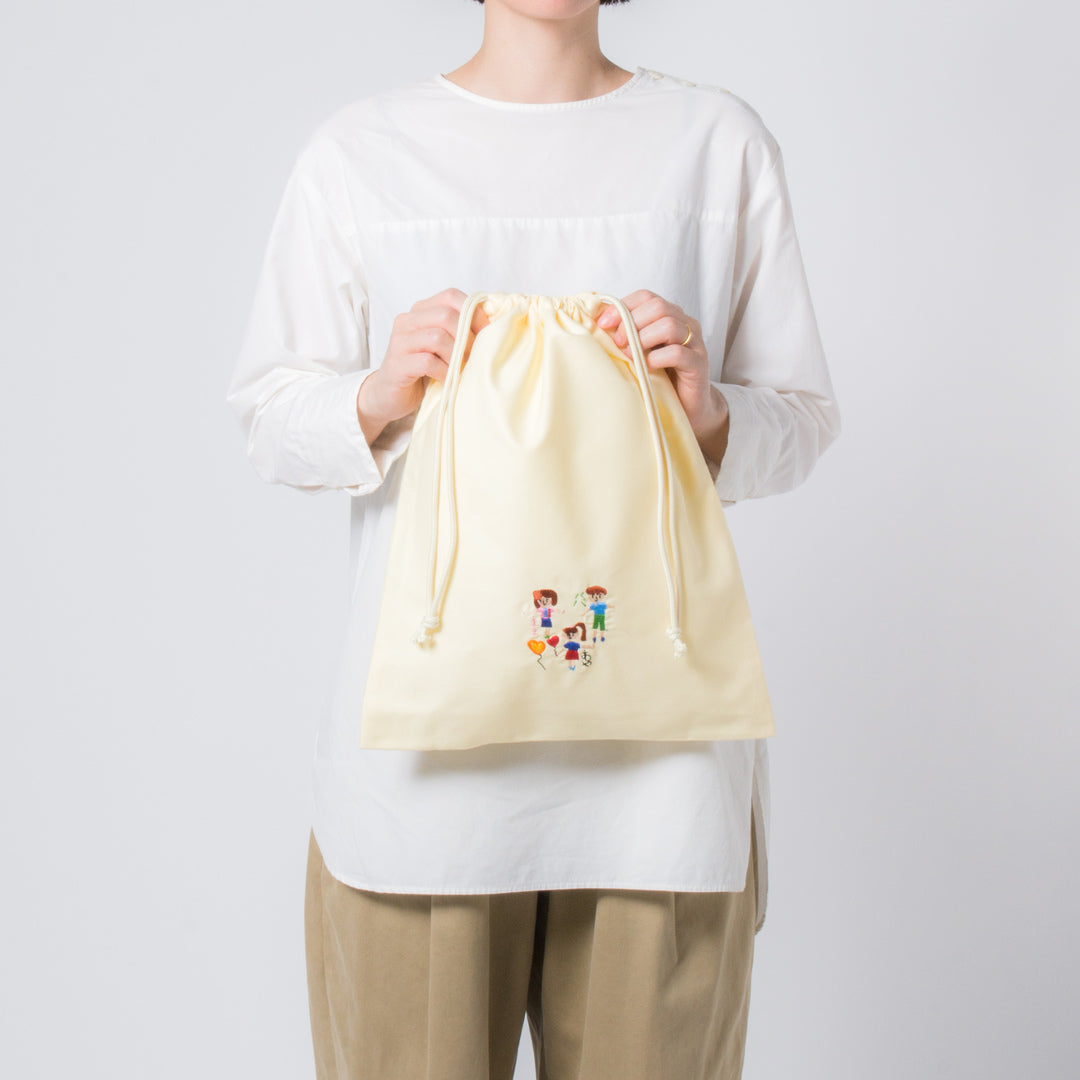 【お絵描き刺繍】巾着