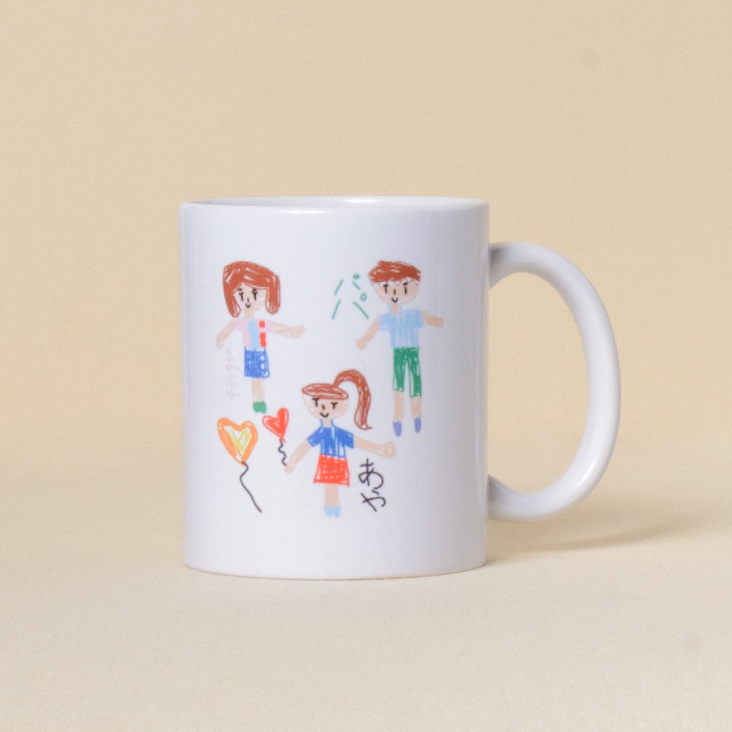 【お絵描きプリント】マグカップ（陶器製） ２個セット