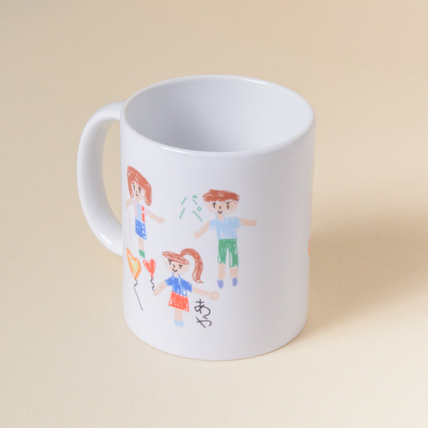 【お絵描きプリント】マグカップ（陶器製） ２個セット