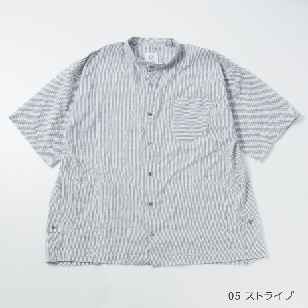 「ふたばのかぜ」バンドカラー・半袖 / UNISEX