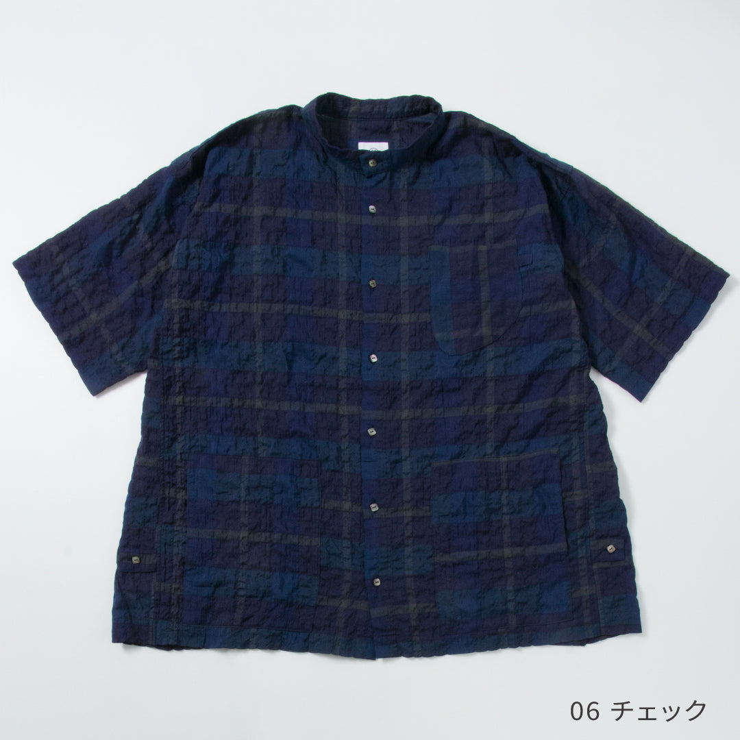 「ふたばのかぜ」バンドカラー・半袖 / UNISEX