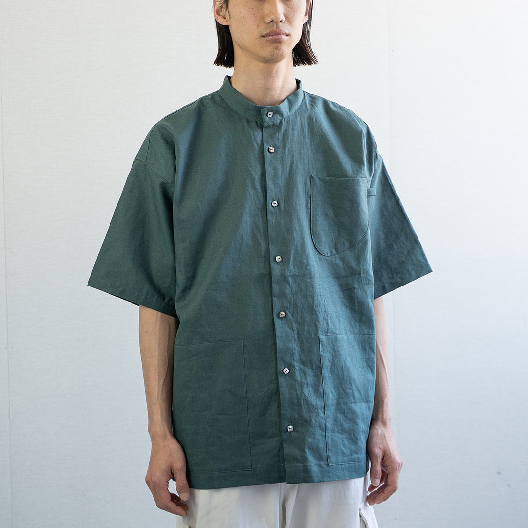 「ふたばのかぜ」バンドカラー・半袖 / UNISEX