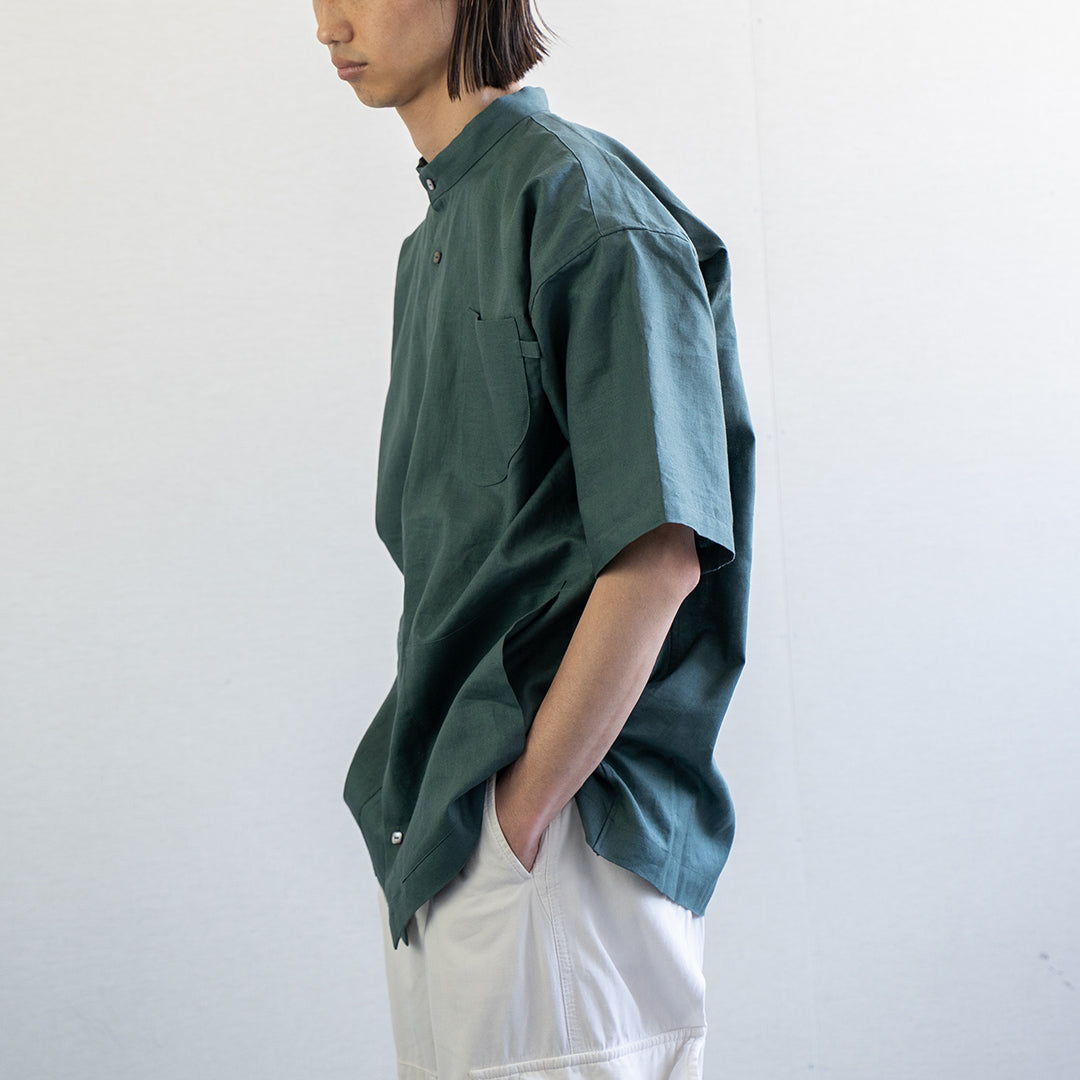 「ふたばのかぜ」バンドカラー・半袖 / UNISEX