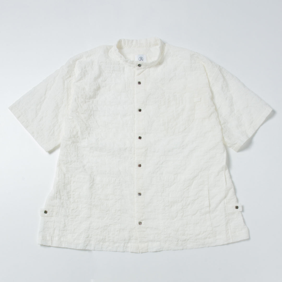 「ふたばのかぜ」バンドカラー・半袖 / UNISEX