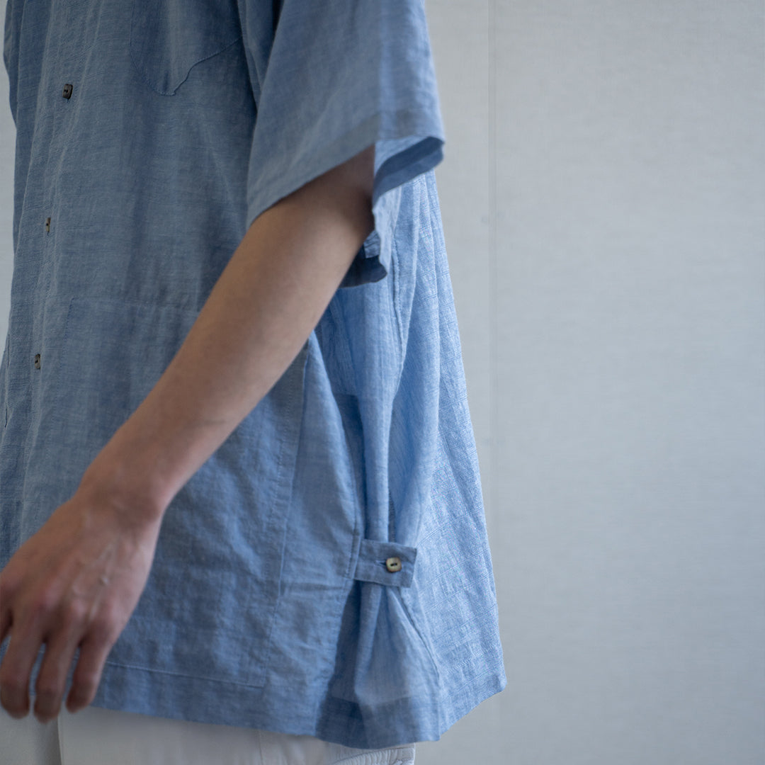 「ふたばのかぜ」バンドカラー・半袖 / UNISEX