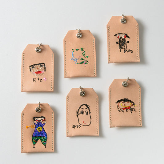 お絵描き刺繍・レザーチャーム [ヌメ革(09)]
